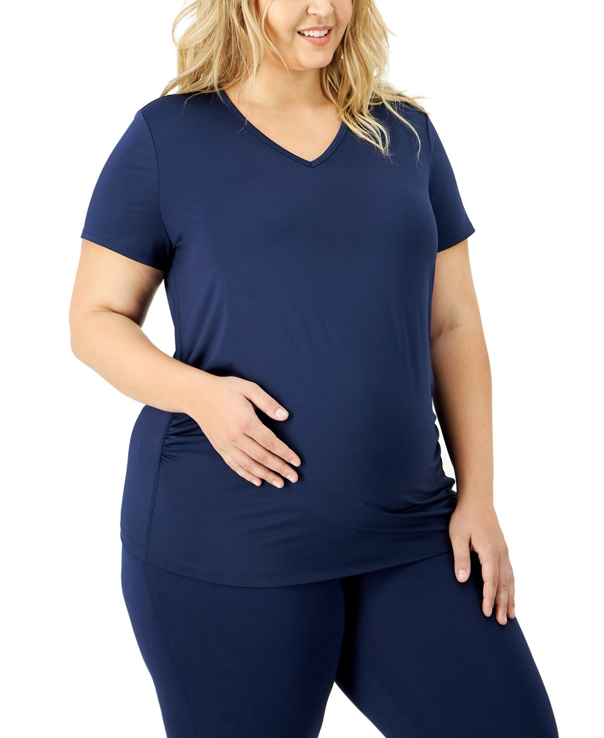 ID Ideology Women's Maternity T-Shirt Purple Size 2X