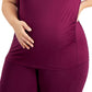 ID Ideology Women's Maternity T Shirt Purple Size 3X