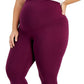 ID Ideology Women's Plus Maternity Ankle Leggings Purple Size 2X