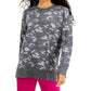 Ideology Women's Camo Print Sweatshirt Black Size XL