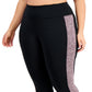 ID Ideology Women's Colorblocked Capri Leggings Black Size 4X