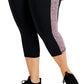 ID Ideology Women's Colorblocked Capri Leggings Black Size 4X