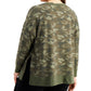 ID Ideology Women's Stretch Camouflage Sweatshirt Green Size 2X