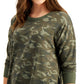 ID Ideology Women's Stretch Camouflage Sweatshirt Green Size 2X