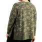 Ideology Women's Vintage Emerald Camo Plus Camo Print Sweatshirt Green Size 3X