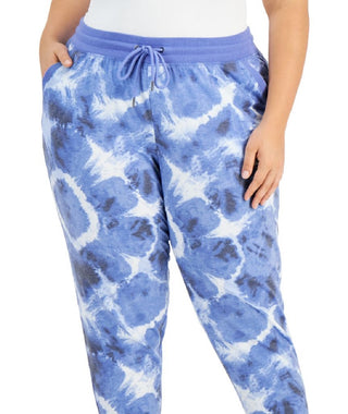 Ideology Women's Plus Tie Dyed Jogger Pants Blue Size 2X