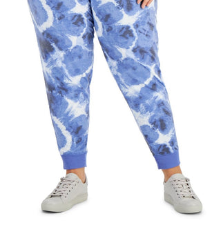 Ideology Women's Plus Tie Dyed Jogger Pants Blue Size 2X