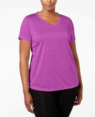 Ideology Women's Plus Rapidry V Neck Performance T-Shirt Purple Size 1X