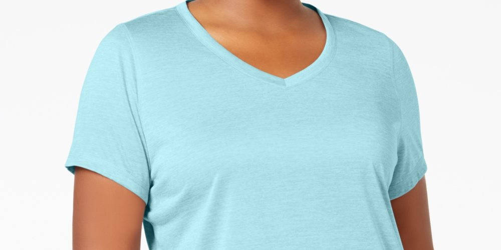 ID Ideology Women's Rapidry V Neck Performance T-Shirt Red Size 3X