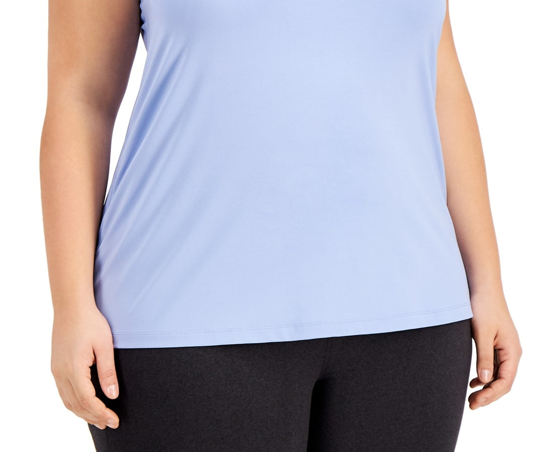 Ideology Women's Plus Strappy Tank Top Purple Size 2X