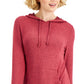 Id Ideology Women's Mushy Knit Hoodie Red Size Medium