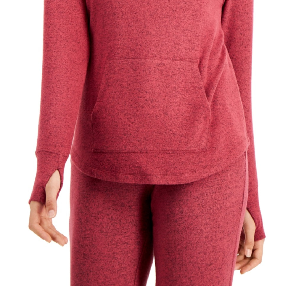 Id Ideology Women's Mushy Knit Hoodie Red Size Medium
