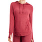 Id Ideology Women's Mushy Knit Hoodie Red Size Medium