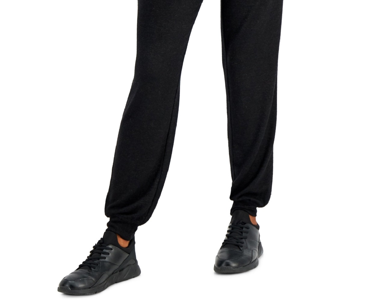 ID Ideology Women's Mushy Knit Joggers Black Size X-Large