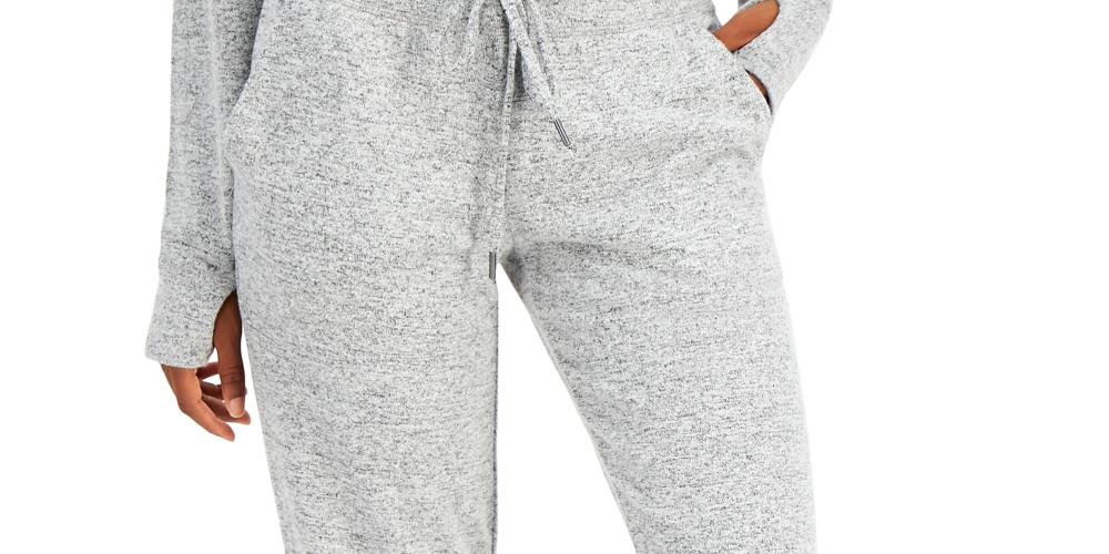 ID Ideology Women's Mushy Knit Joggers Gray Size X-Small