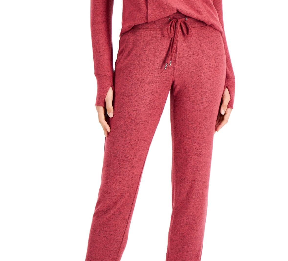 ID Ideology Women's Mushy Knit Joggers Red Size XX-Large