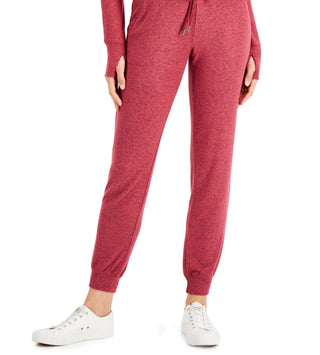 ID Ideology Women's Mushy Knit Joggers Red Size XX-Large