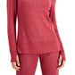 ID Ideology Women's Mushy Knit Cowlneck Top Red Size Medium