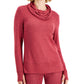 ID Ideology Women's Mushy Knit Cowlneck Top Red Size Medium