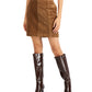 Charter Club Women's Tummy Control Corduroy Skirt Brown Size 10