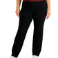ID Ideology Women's Flex Stretch Active Yoga Pants Black Size 2X