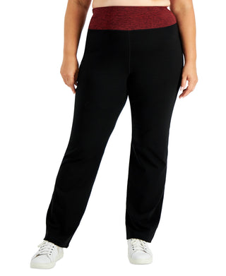 ID Ideology Women's Flex Stretch Active Yoga Pants Black Size 2X