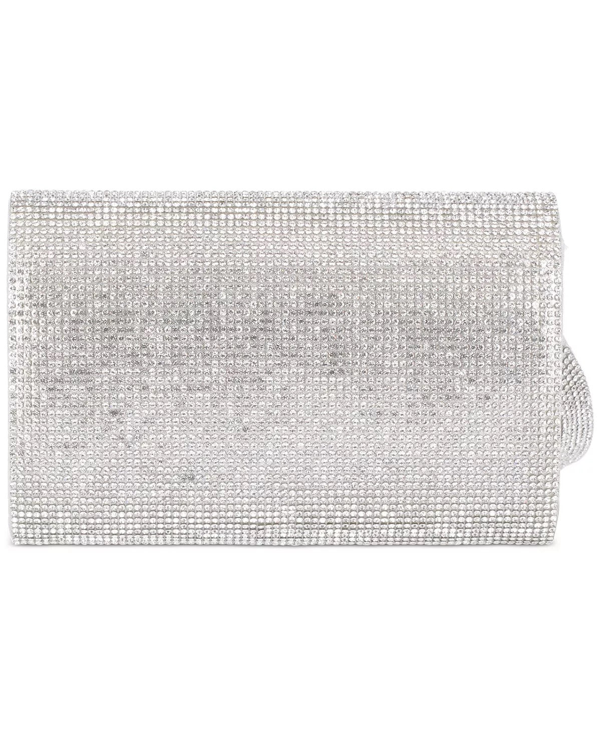 INC International Concepts Women's Caitlin Microstone Clutch Gray Size Regular
