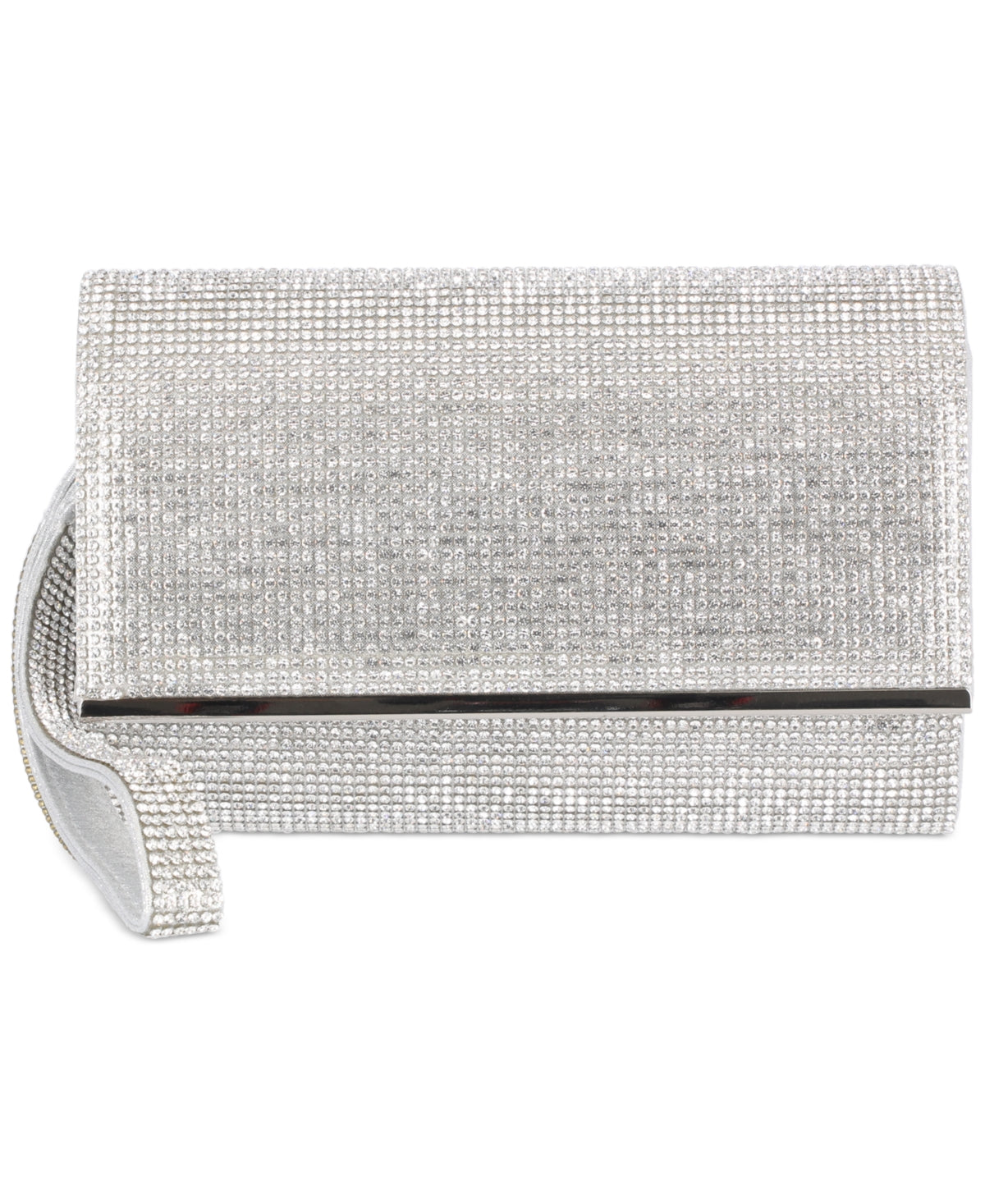 INC International Concepts Women's Caitlin Microstone Clutch Gray Size Regular