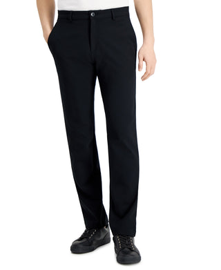Alfani Men's Regular Fit Solid Tech Pants Black Size 32