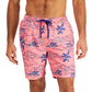 Club Room Men's Big And Tall Island Scene Swimsuit Pink Size Small