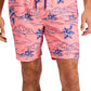 Club Room Men's Big And Tall Island Scene Swimsuit Pink Size Small