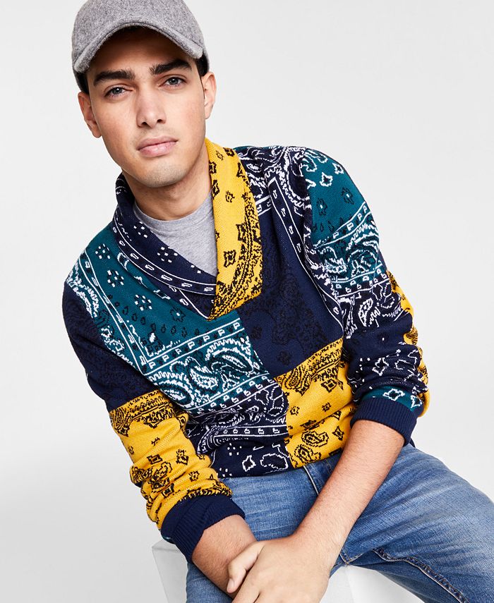 Sun + Stone Men's Adam Sweater Navy Size Medium