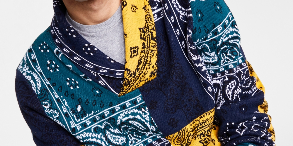 Sun + Stone Men's Adam Sweater Navy Size Medium