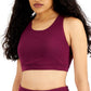 ID Ideology Women's Sweat Set Low Impact Sports Bra Purple Size Small