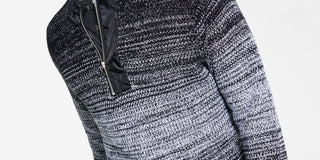 INC International Concepts Men's Quarter Zip Ombre Sweater Black Size XX-Large