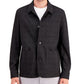 Alfani Men's Regular Fit Plaid Shirt Jacket Black Size Large