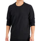 Alfani Men's Moisture Wicking Pajama Sweatshirt Black Size Medium