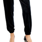 INC International Concepts Women's Velvet Jogger Pants Black Size Medium
