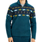 Sun + Stone Men's Bloom Sherpa Fleece Pullover Blue Size Medium