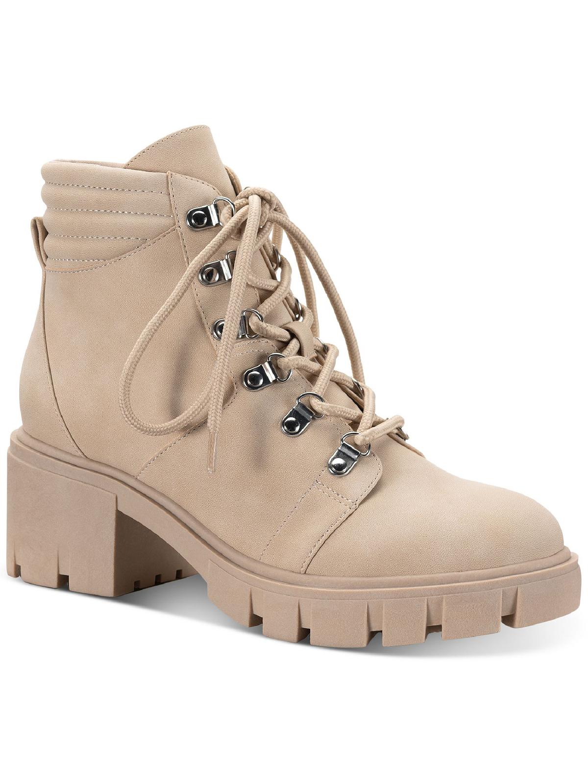 Sun + Stone Women's Ruthee Lug Sole Booties White Size 9 M