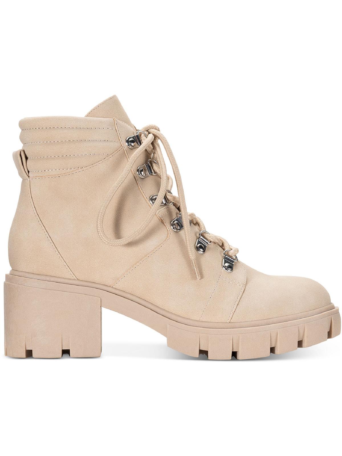 Sun + Stone Women's Ruthee Lug Sole Booties White Size 9 M