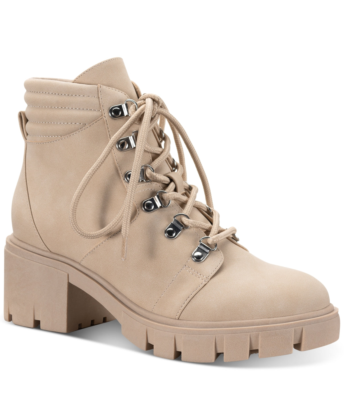 Sun + Stone Women's Ruthee Lug Sole Booties White Size 9 M