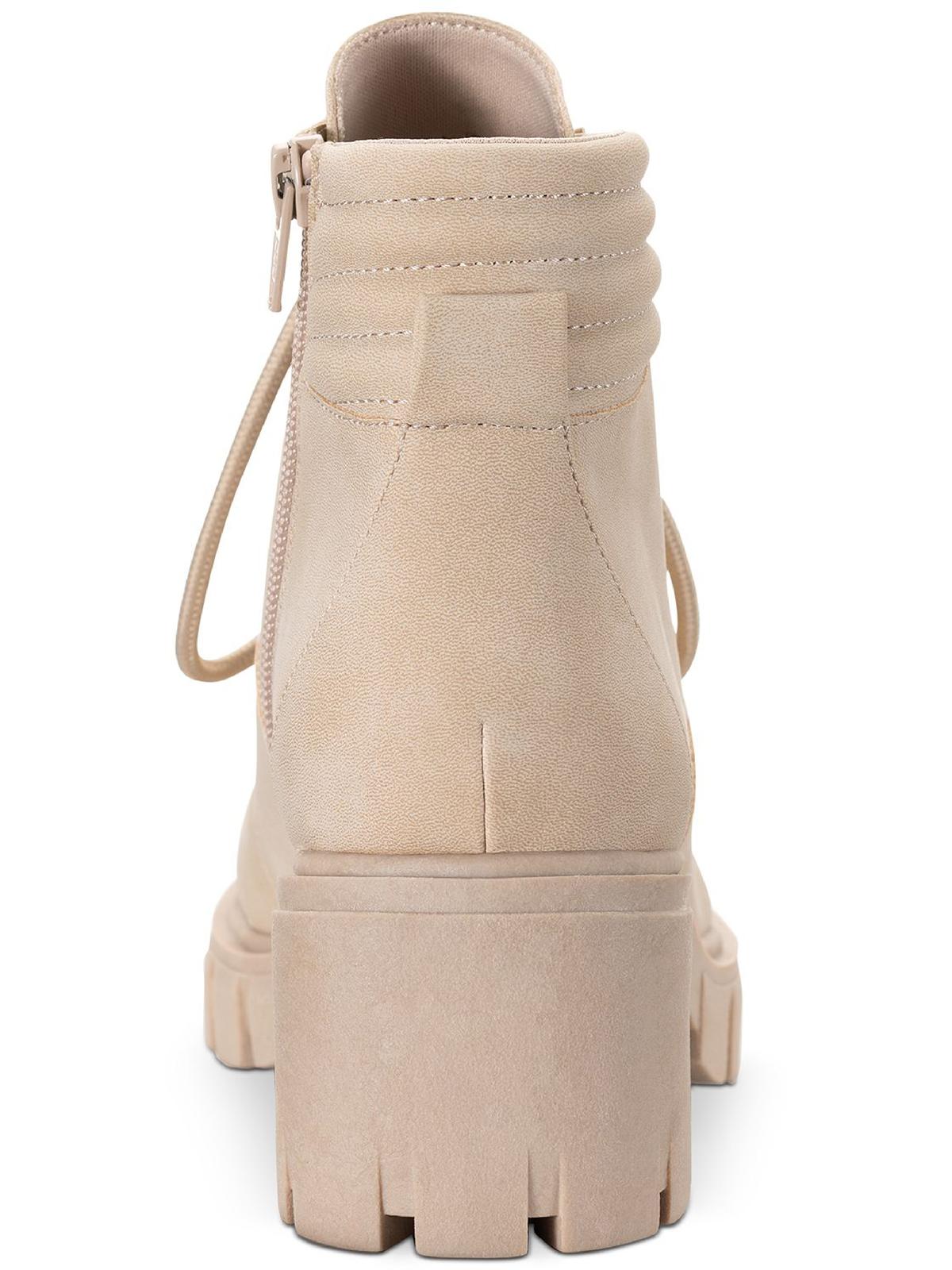 Sun + Stone Women's Ruthee Lug Sole Booties White Size 9 M