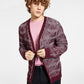 INC International Concepts Men's Glitz Cardigan Sweater Red Size X-Large