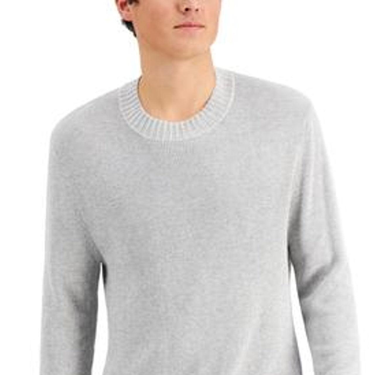 INC International Concepts Men's Metallic Knit Sweater Black Size Medium