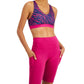ID Ideology Women's Cheetah Print Strappy Medium Impact Sports Bra Purple Size XXL