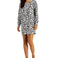 Jenni Women's Printed Soft Knit Sleep Shirt Black Size Small