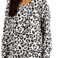 Jenni Women's Printed Soft Knit Sleep Shirt Black Size Small