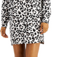 Jenni Women's Printed Soft Knit Sleep Shirt Black Size Small