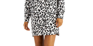 Jenni Women's Printed Soft Knit Sleep Shirt Black Size Small